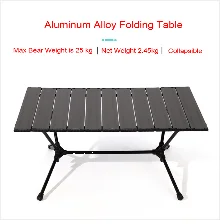 High Strength Aluminum Alloy Portable Ultralight Folding Camping Table Foldable Outdoor Dinner Desk For Family Party Picnic BBQ