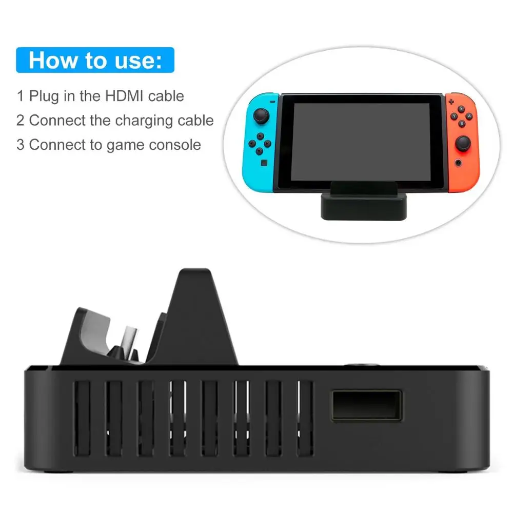 Мини-конвертер HDMI адаптер Тип C 4 к HD tv охлаждающая структура Зарядное устройство Док-станция зарядная подставка для пульта переключения для пульта