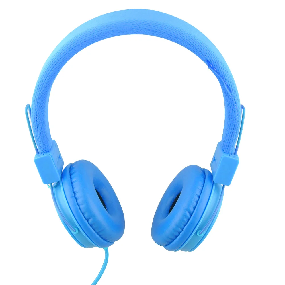 Adjustable Kids Stereo Headphones Wired Cord On Ear Foldable Headset Children Built in Mic E H004