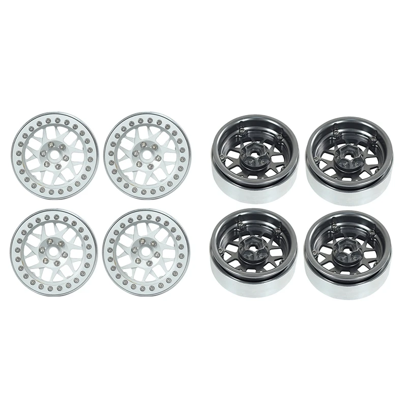 

4Pcs 2.2 Inch metal Beadlock Wheel Rims for 1/10 Axial Wraith SCX10 TRX4 TRX-4 RC Rock Crawler Car