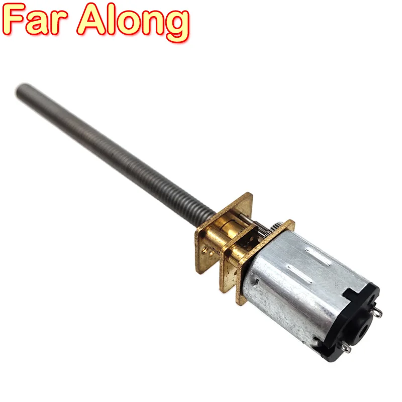 N20 긴 샤프트 나사 샤프트, M4 * 55mm, DC 기어 모터, 저속 15  1000RPM, DC 모터, 속도 조절 가능, 3V, 6V, 12V