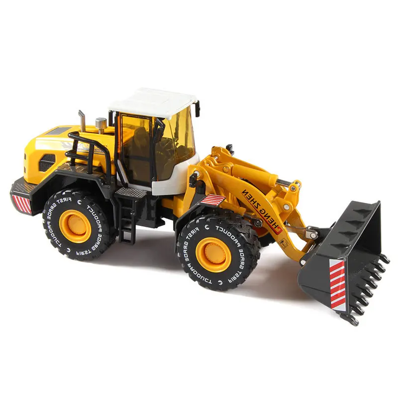 

Caipo Alloy Bulldozer Model 1: 50 Yellow Engineering Vehicle Loader Forklift CHILDREN'S Toy Hot Selling
