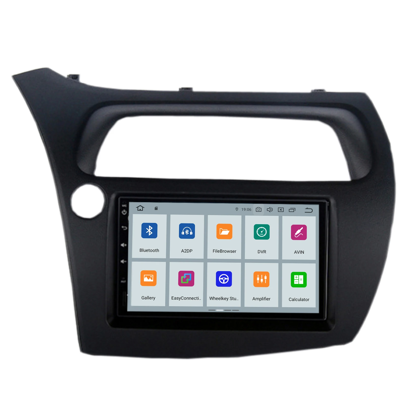 Top HFCYJIA Android 9.0 System Car Head Unit Radio For Honda CIVIC Auto GPS Navi 2+16G RAM WIFI OBD DVR SWC BT AUX Mirror Phone 1