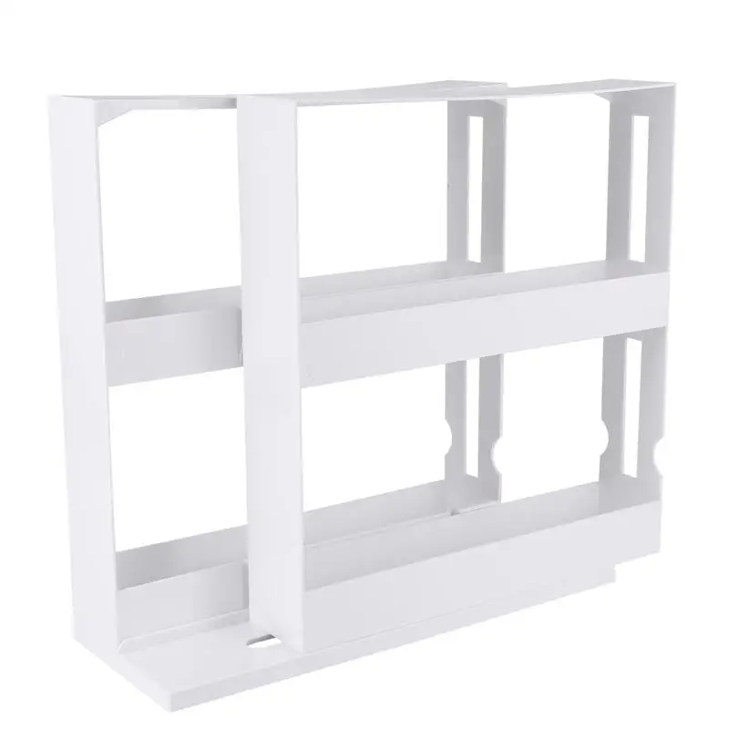 

Spice Rack Double Storage Organizer Seasoning Bottle Stand Rotating Shelf Holder