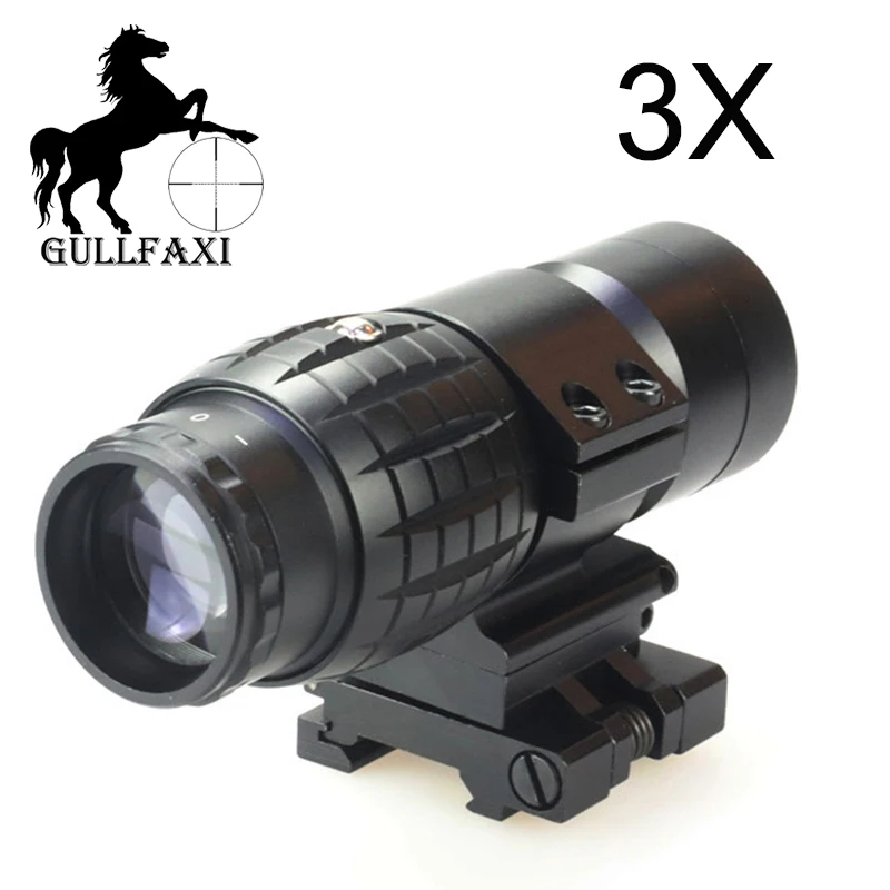 

Gullfaxi Optical Sight 3X Magnifier Weapon Sight Compatible With Red Dot Sight G33 Azimuth Adjust Telescopic Sight Rifle Optics
