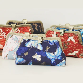 

ZXIIXZ Bronzing Cloth Coin Purse Package Embroidery Handmade Materials Kit Frame Lace Button Handbag Needlework Shoulder Supplie