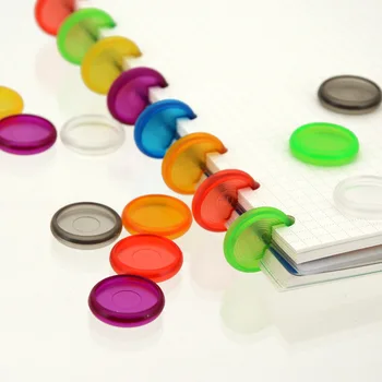

free shipping 2020 disc Binder Rings Mushroom Hole t puncher notebook Ring 18/24/28mm Transparent multicolor Round Binding