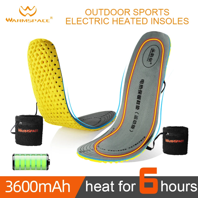 Стельки для обуви с электрическим подогревом сохраняют тепло при постоянной температуре с перезаряжаемой литиевой батареей