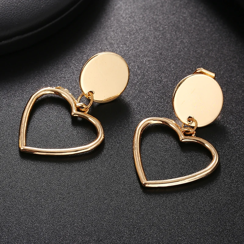 Heart Shape Clips Earring for Women Charm Wedding Ear Clips Jewelry Party Statement Earring ear clip earrings,clip earrings,ear clip