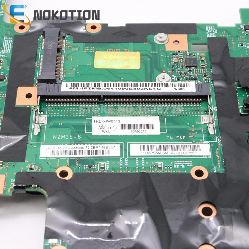 NOKOTION FRU 75Y4068 04W0511 04W0507 04W0513 материнская плата для lenovo Thinkpad T410 материнская плата для ноутбука DDR3 NVS 3100M GPU Бесплатный процессор