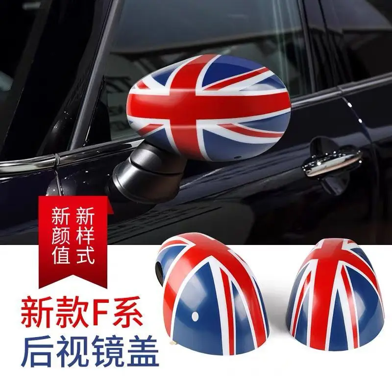 

New Car Rear View Mirror Cover Case Union Jack Shell Decoration For Mini Cooper F54 F55 F56 F60 2019 2020 Countryman Accessories