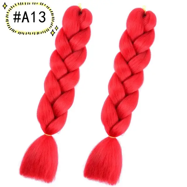 Jumbo Braiding Hair Extensions Kanekalon Braiding Hair 24 Inch Ombre Multiple Tone Colored Synthetic Hair for Women A13
