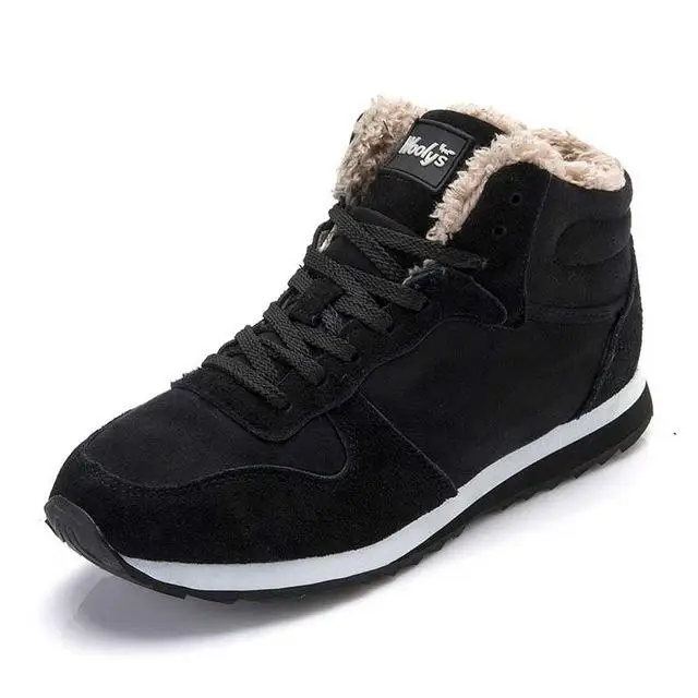 Зимние женские ботинки; женские зимние ботинки; повседневные ботильоны; теплые зимние кроссовки; женская обувь; большие размеры 35-45; XKD2173 - Цвет: Black