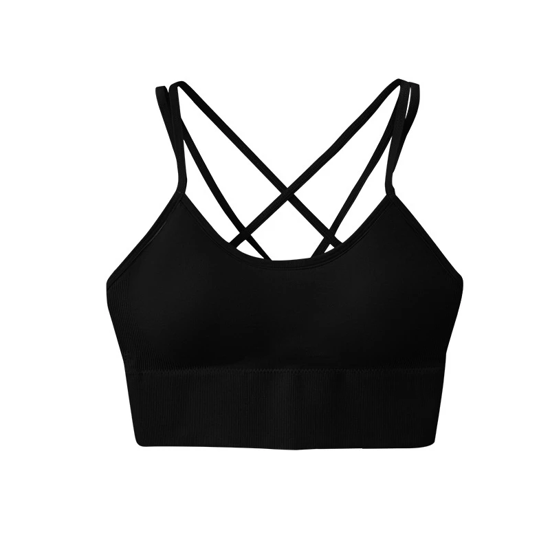 SYROKAN Women High Impact Support Plus Size Wirefree Bounce Control Gym  Workout Sports Bra Solid Female Underwear Fitness Bras