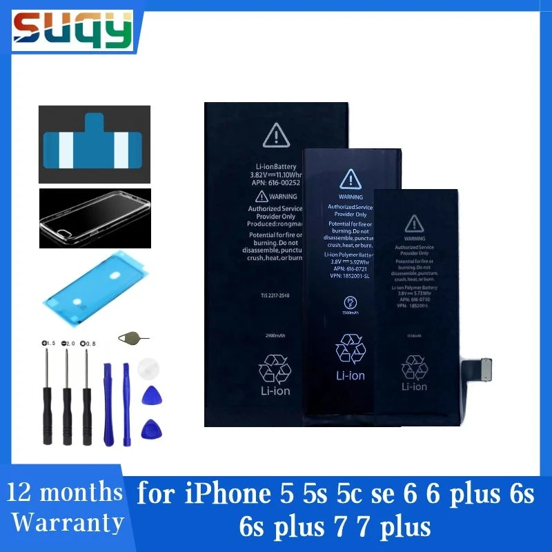 

Suqy Battery for Iphone 5 Bateria for Iphone Se for Iphone 5 5s 5c Se 6 6 Plus 6s 6s Plus 7 7 Plus Movil Rechargeable Batteries