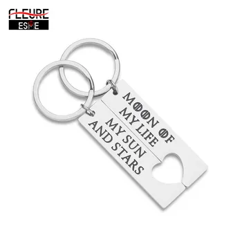 

Fashion Keychains Couples Gifts for Boyfriend Girlfriend Husband Wife Gift Moon of My Life My Sun and Stars Pendent Trinket