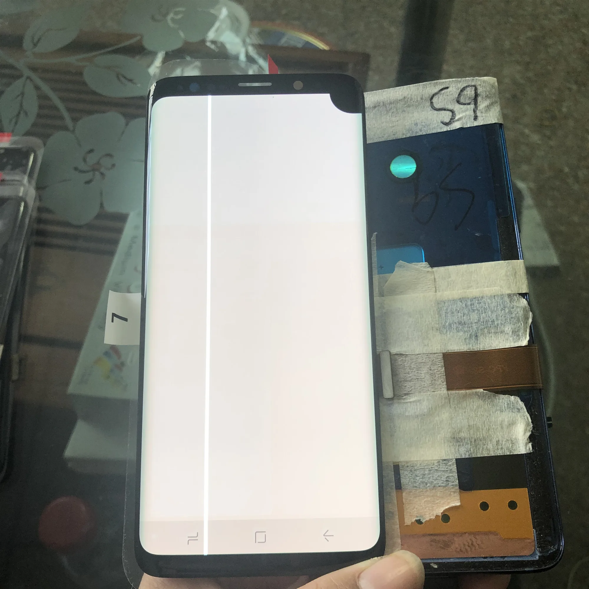 

Original For Samsung S9 Display Touch LCD Display For Samsung S9 LCD band line display mobile phone defective screen