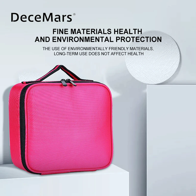 

DeceMars 2pcs/lot Portable Eyelash Storage Box Eyelash Extension Tools Bag Eyelashes Tweezers Cosmetic Case Blue
