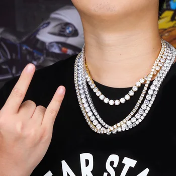 

Zciti Classic 3 Mm 5 Mm Tennis Necklaces Jewelry 5A Zironia Eternal Wedding Luxury Necklace