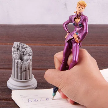 

Anime JoJo Is Strange Adventure Giorno Gold Wind Watch Gel Pen! PVC Collectible Model Toy Gift for Boy Action Figure