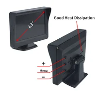 Moniteur de voiture, écran 4.3 pouces pour caméra de recul, écran LCD TFT HD numérique couleur 4.3 pouces PAL/NTSC 3
