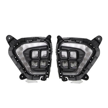 

2Pcs for Hyundai IX25 Creta 2017 with Yellow Turn Fog Light Daytime Running Light