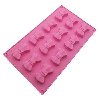 

12 Holes Silicone Cake Mold Bow Chocolate Cookie Mold Bow Tie Baking Tools Handmade DIY Chocolate Mould