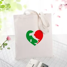 Итальянская Холщовая Сумка-тоут, ежедневное использование, текст, сделай сам, хозяйственная сумка, пользовательский принт, логотип, эко многоразовая утилизация, сумка