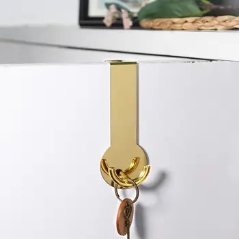 

1PCS Door Hook Stainless Steel Kitchen Cabinet Clothes Hanger Hanger Hook Bathroom Accessories Hanger Hook Punch-free