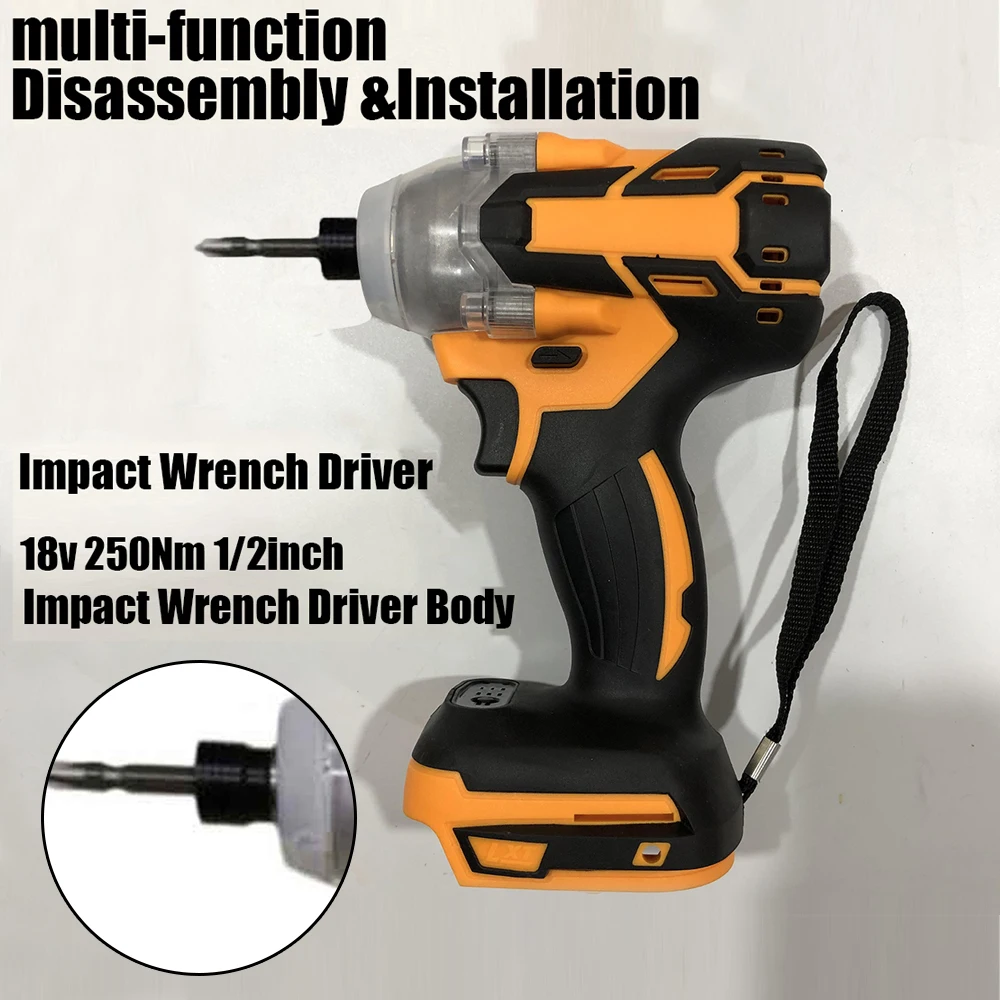 

Impact Wrench For Makita Multi-function Driver Cordless Hex Chuck 18V 320-350NM LED Light Power Tools Accessory