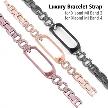 

Luxury Metal Strap for Xiaomi Mi Band 3/4 Stainless Steel Bands Bracelet Wristband for Xiaom Mi Wristband Strap