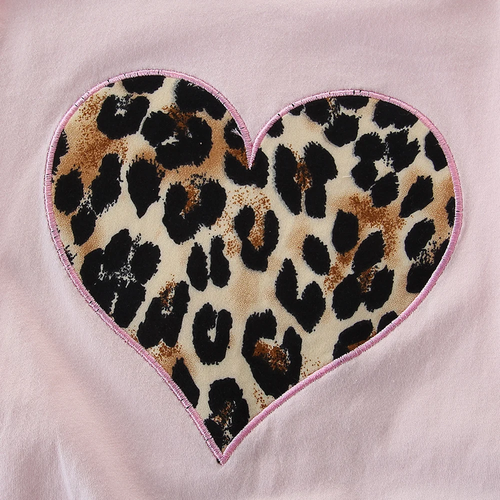 Leopard print Baby Girls Outfits Kids Clothes For Girl 4 Years Pink Ruffle Tops+Trousers+Headband Autumn Toddler Clothing D30