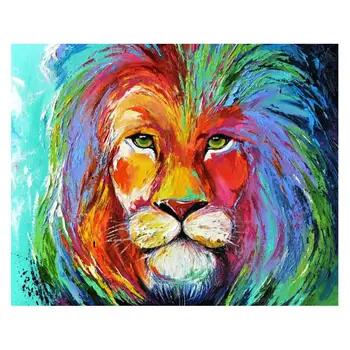 

Giant lion Diy Paint By Numbers Modern Wall Art Picture For Kids & Adults