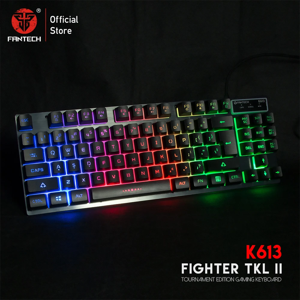 Светодиодсветодиодный вая клавиатура FANTECH K613 84 клавиши 19 кнопок|Клавиатуры| |