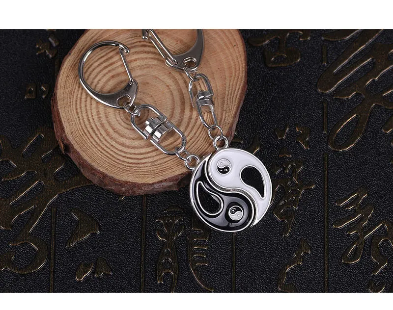 DIY Tai Chi брелок для друзей и пар подруг модный элегантный подарок металлический круглый полый подходит для банкета