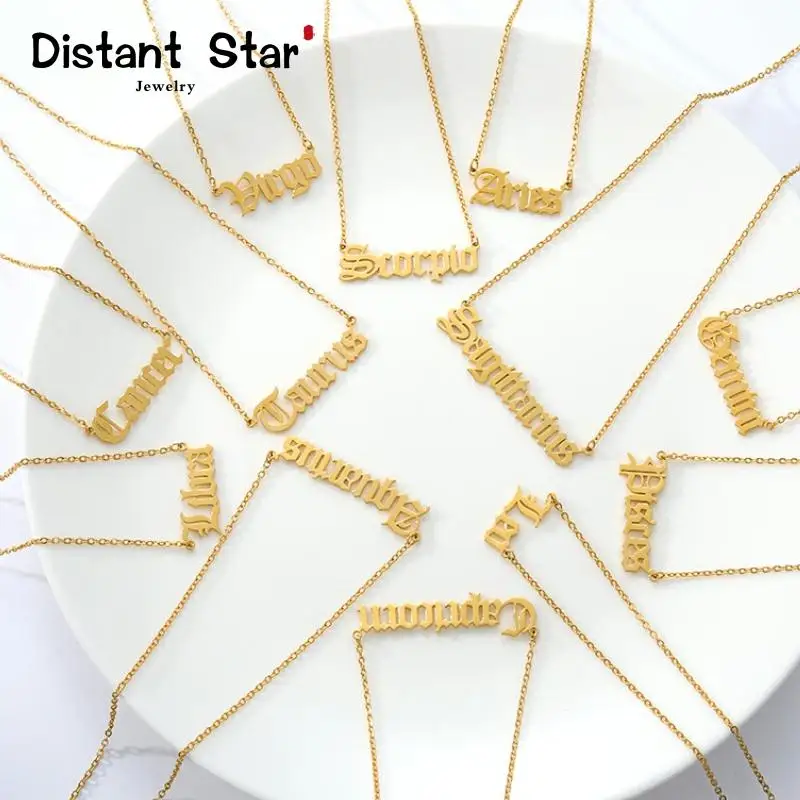 Ожерелье с 12 созвездиями для мужчин и женщин ювелирное изделие изображением