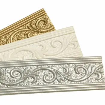 

92*8cm Wall Skirting Border Pattern Self Adhesive Waterproof Wall PVC Wallpaper Sticker Decor Crashproof Border Material Ho D2N7