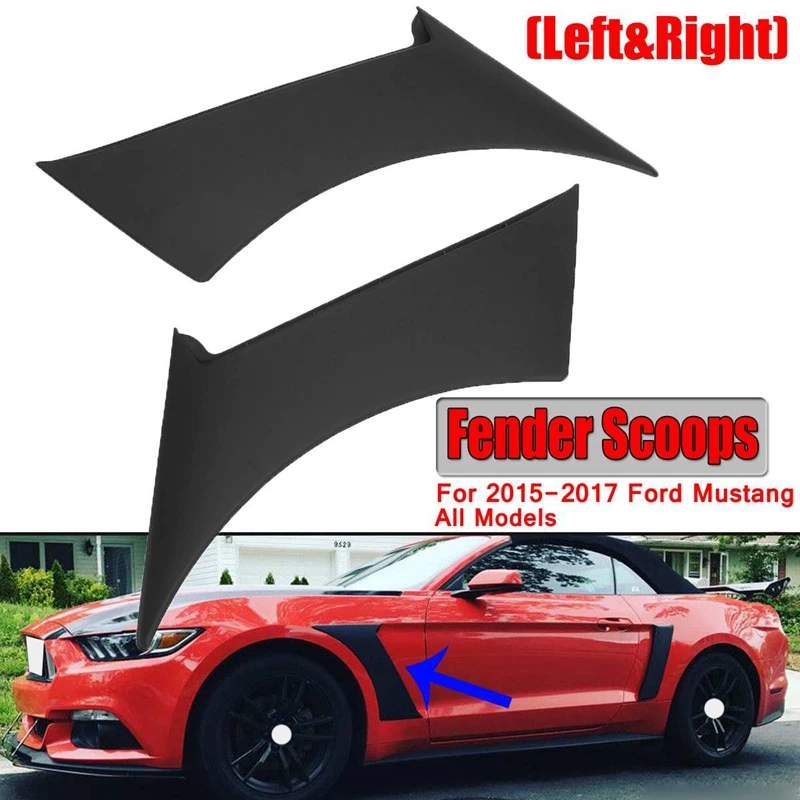 

Car Front Side for Fender Door Scoops Frame Cover for Ford Mustang Gt350 Style 2015-2017 Fender Scoops Cover