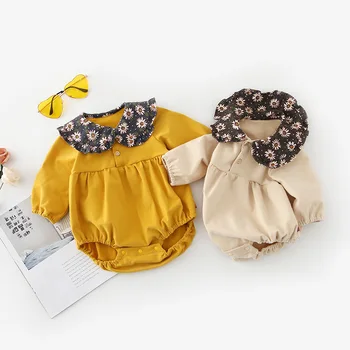 

Newborn Baby Girl Romper Autumn Baby Clothes For Girl Floral Cotton Long Sleeve Baby Romper Infant Jumpsuit Girl Overalls