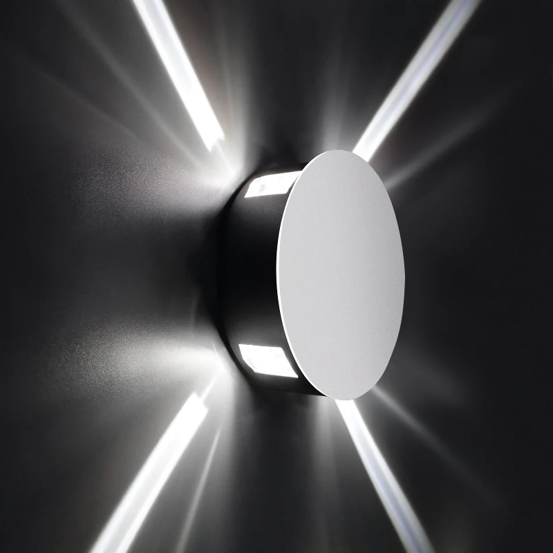 

Modern metallic creative aisle round square wall lamp bedroom bedside corridor staircase hotel project LED indoor shine light