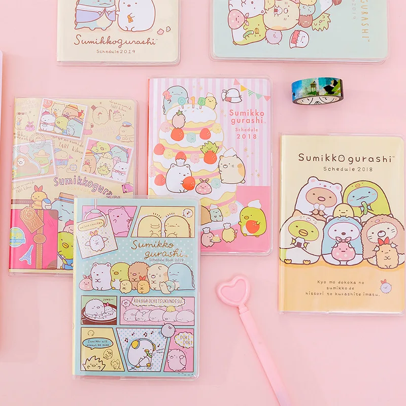 

1 pcs Kawaii Corner bio-perpetual calendar Notebook Book Exercise Composition Binding Note Notepad Gift Stationery