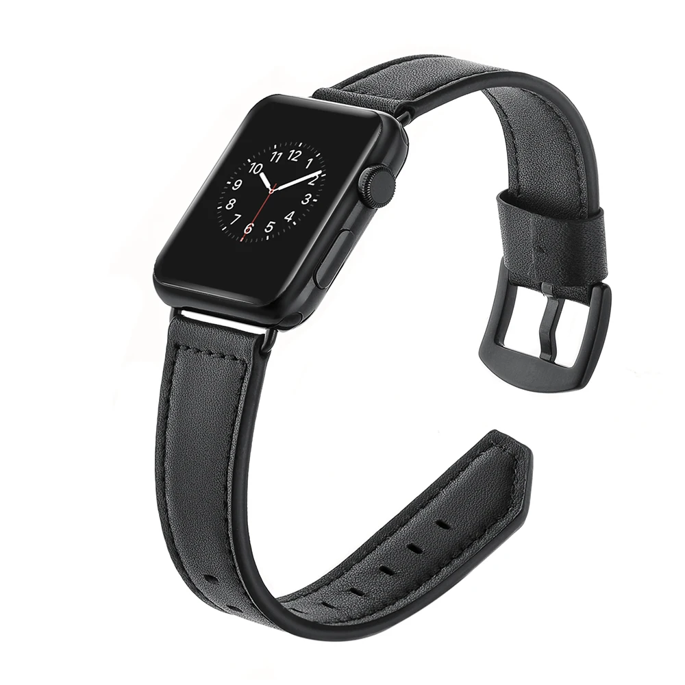 Кожаный браслет AIDIS для Apple Watch 42 мм, 38 мм, 44 мм, 40 мм, серия 4, 3, 2, ремешок для Apple Watch iWatch, ремешок для часов