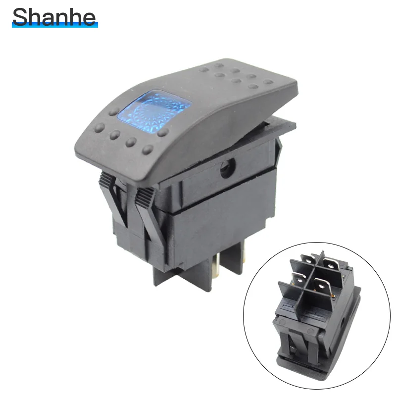 12V 220v Водонепроницаемый бар кулисный переключатель светодиодный светильник автомобиль Лодка - Цвет: Синий