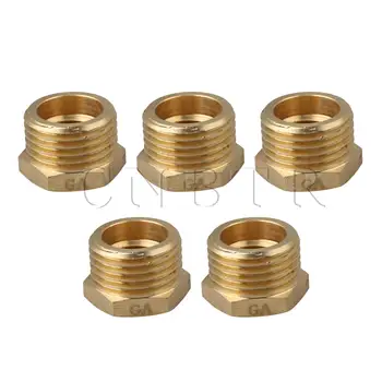 

CNBTR 5Pieces Brass Pipe Tube Fitting for G1/2" Male x 1/4" Female Convert