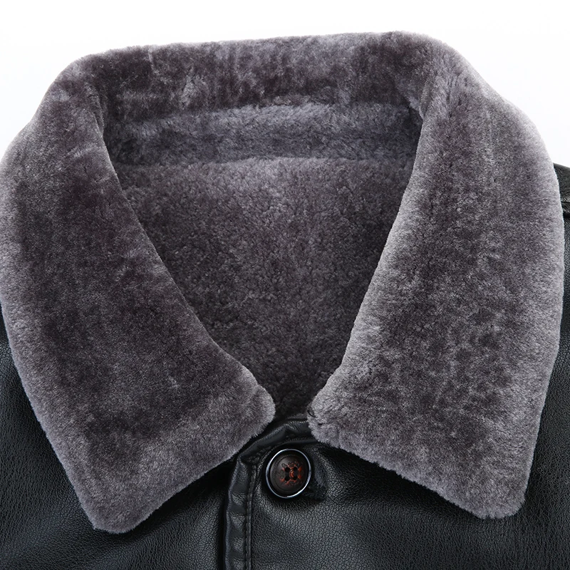10XL 8XL 6XL 5XL Новое мужское пальто из натуральной кожи овчина Мужская короткая куртка кожаные зимние куртки мужские s Плюс размер