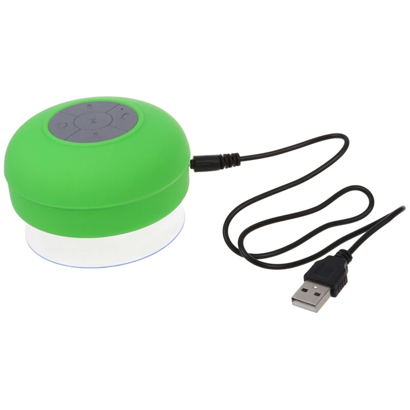 2 шт. Мини водонепроницаемый громкая связь присоска Bluetooth динамик: 1 шт. беспроводной с портативный желтый совместим с Mavil и планшет и