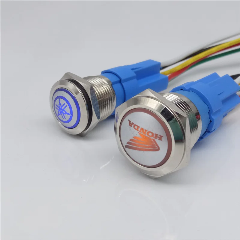 Металлическая кнопка с символом 19 мм 1 шт. самосброса блокировка плоской головки