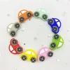 5pcs Mini Car Silicone Beads Baby Teether Bead Teething Toys Accessories Food Grade Silicone kid boys DIY Toddler toys 6