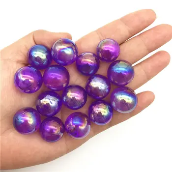 

1pc/2pcs/5pcs Beautiful Color 16-19mm Purple Titanium Aura Electroplating Quartz Crystal Sphere Ball Healing Quartz Crystals