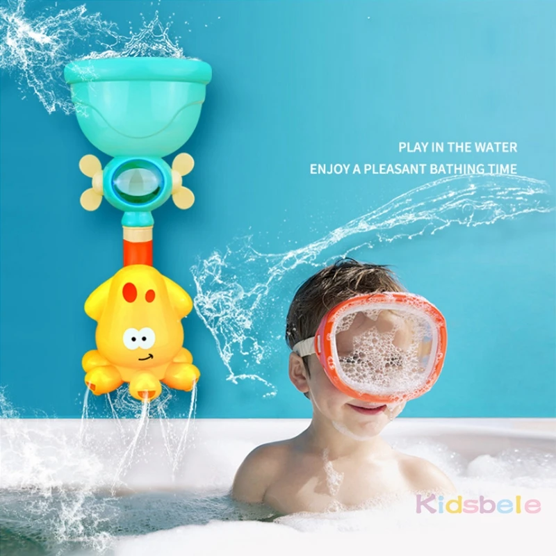 Детские Игрушки для ванны водная игра модель краба жирафа спрей душа детей
